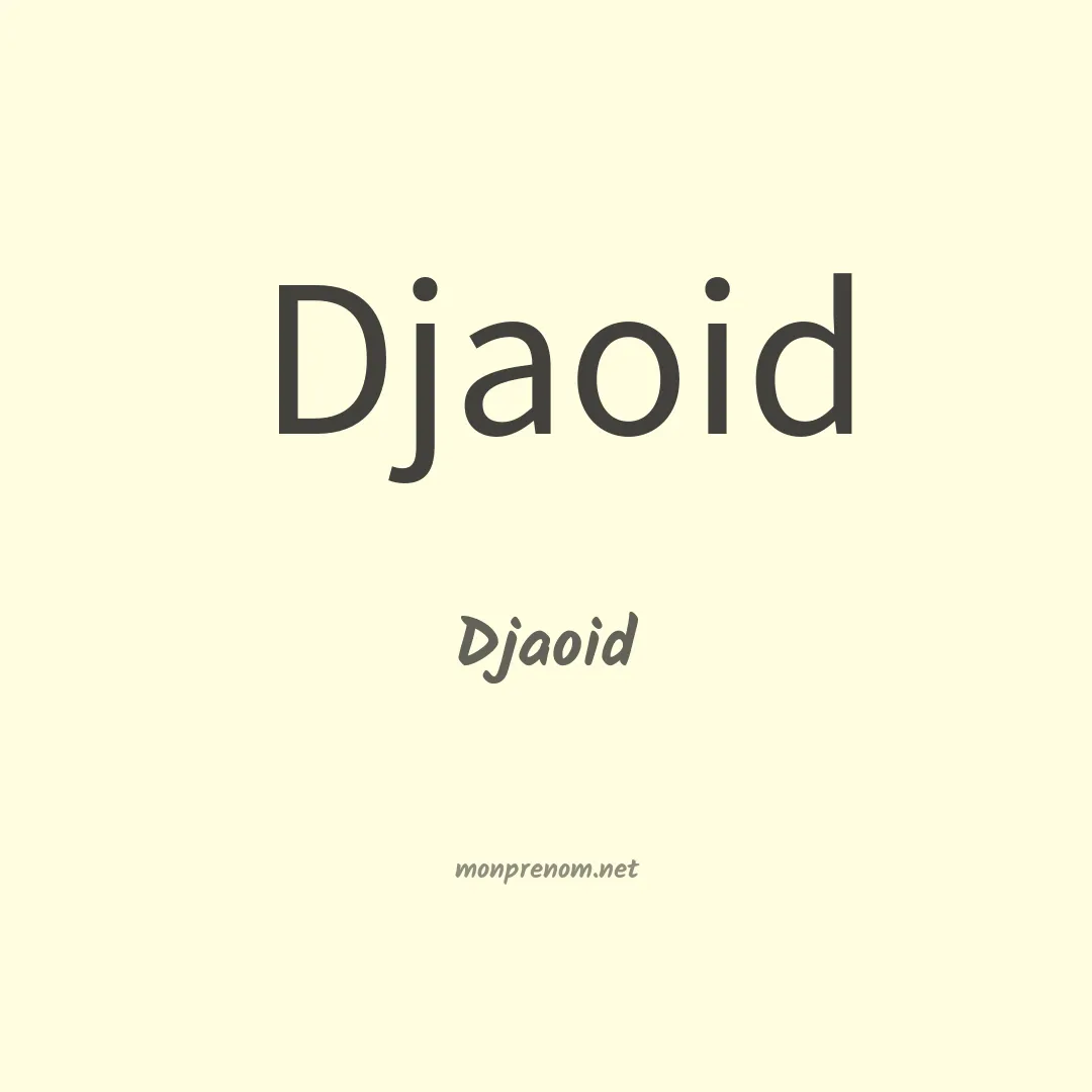 Djaoid en chinois