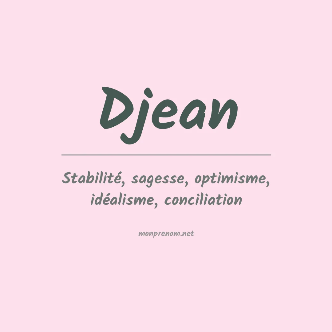 Signification du prénom Djean