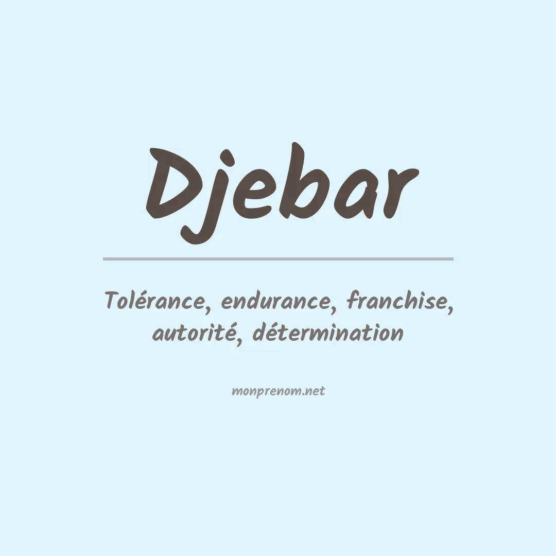 Prénom Djebar