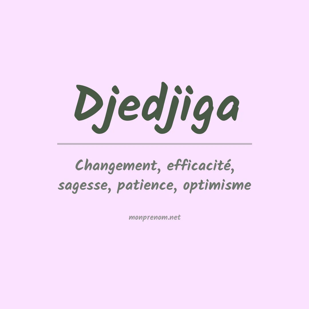 Prénom Djedjiga