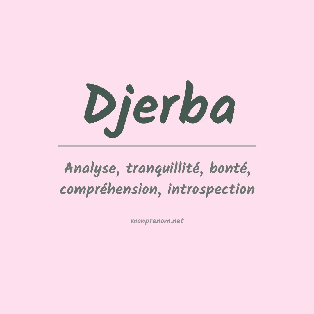 Signification du prénom Djerba