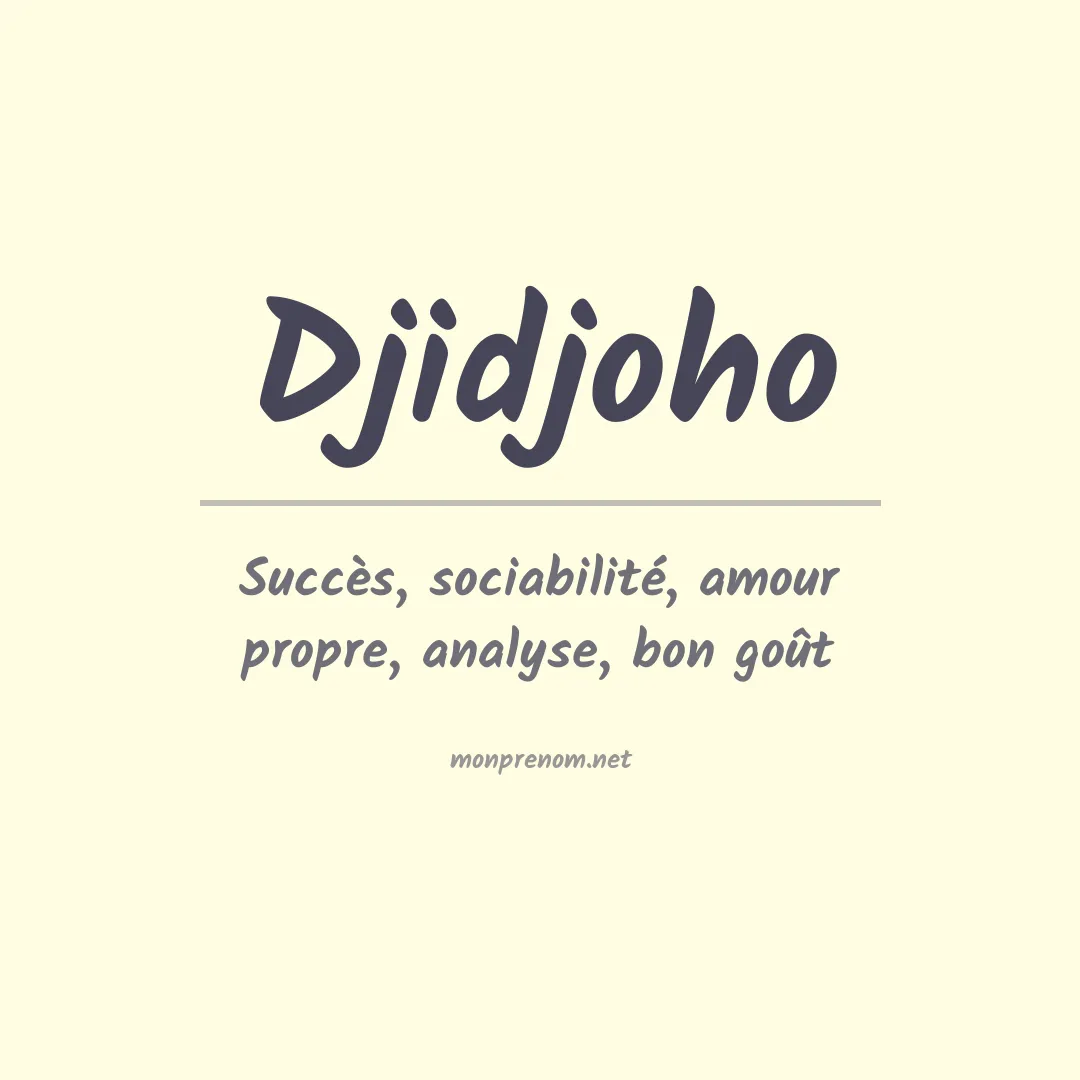 Prénom Djidjoho