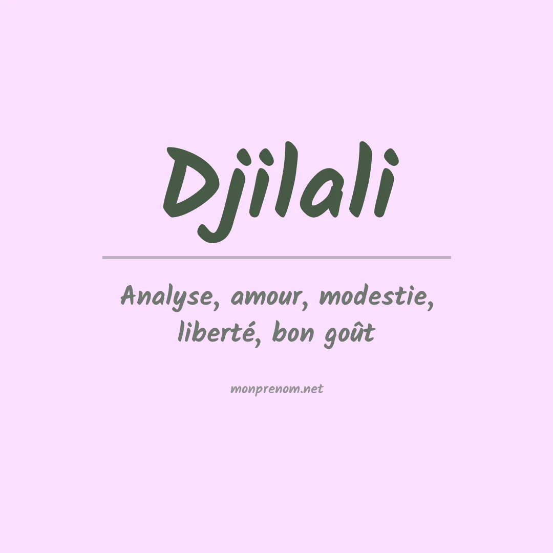 Prénom Djilali