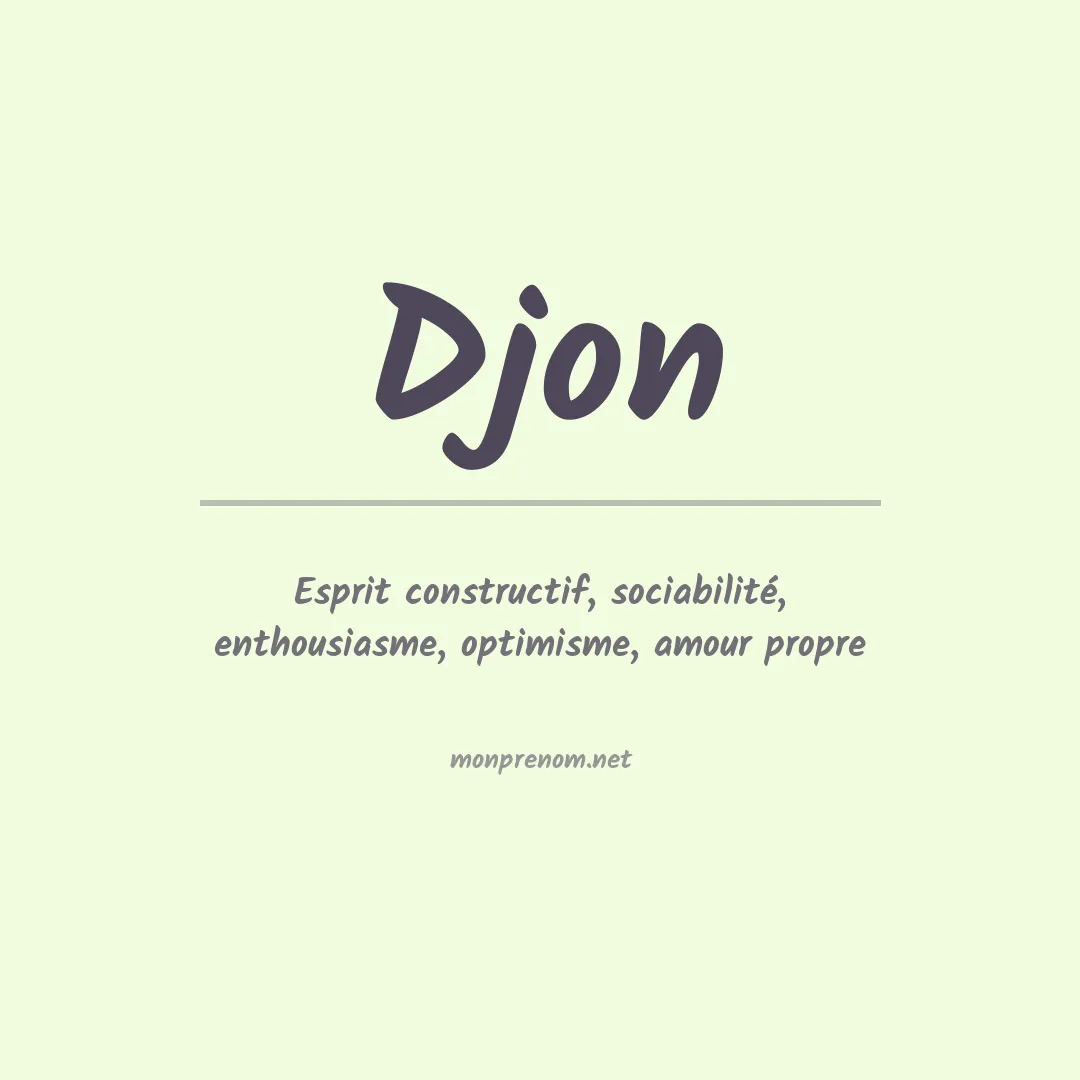 Signification du prénom Djon