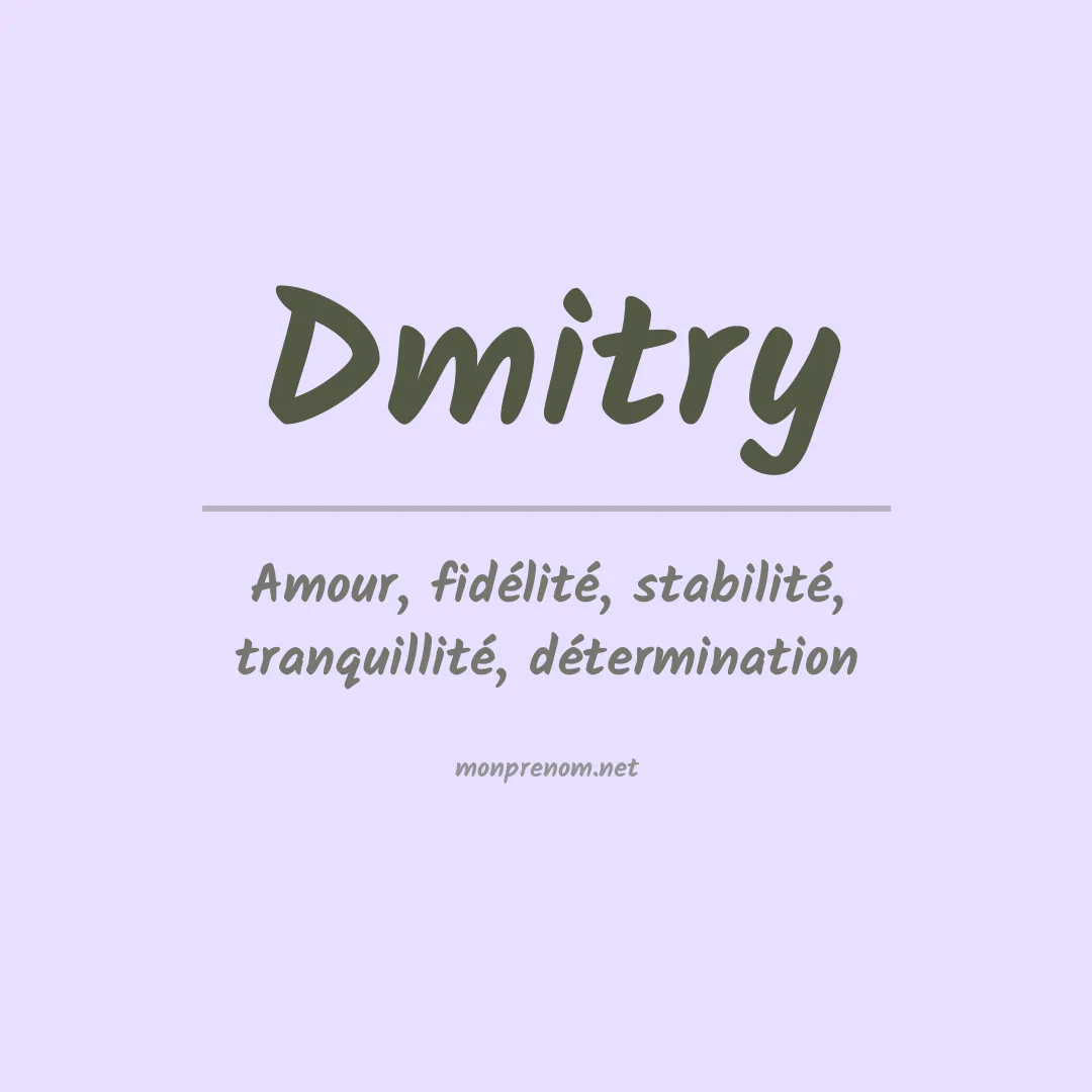 Prénom Dmitry