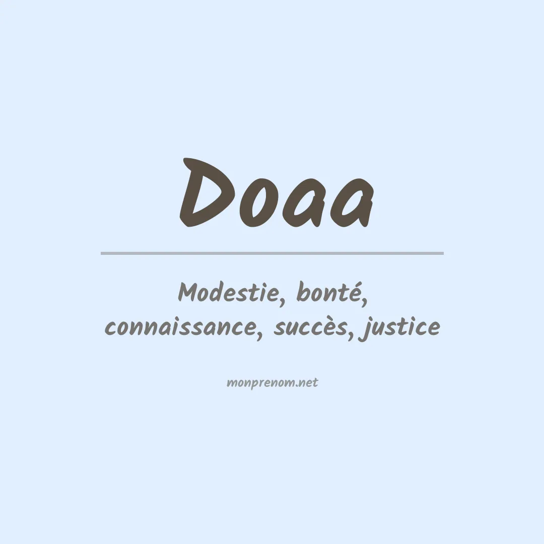 Signification du prénom Doaa