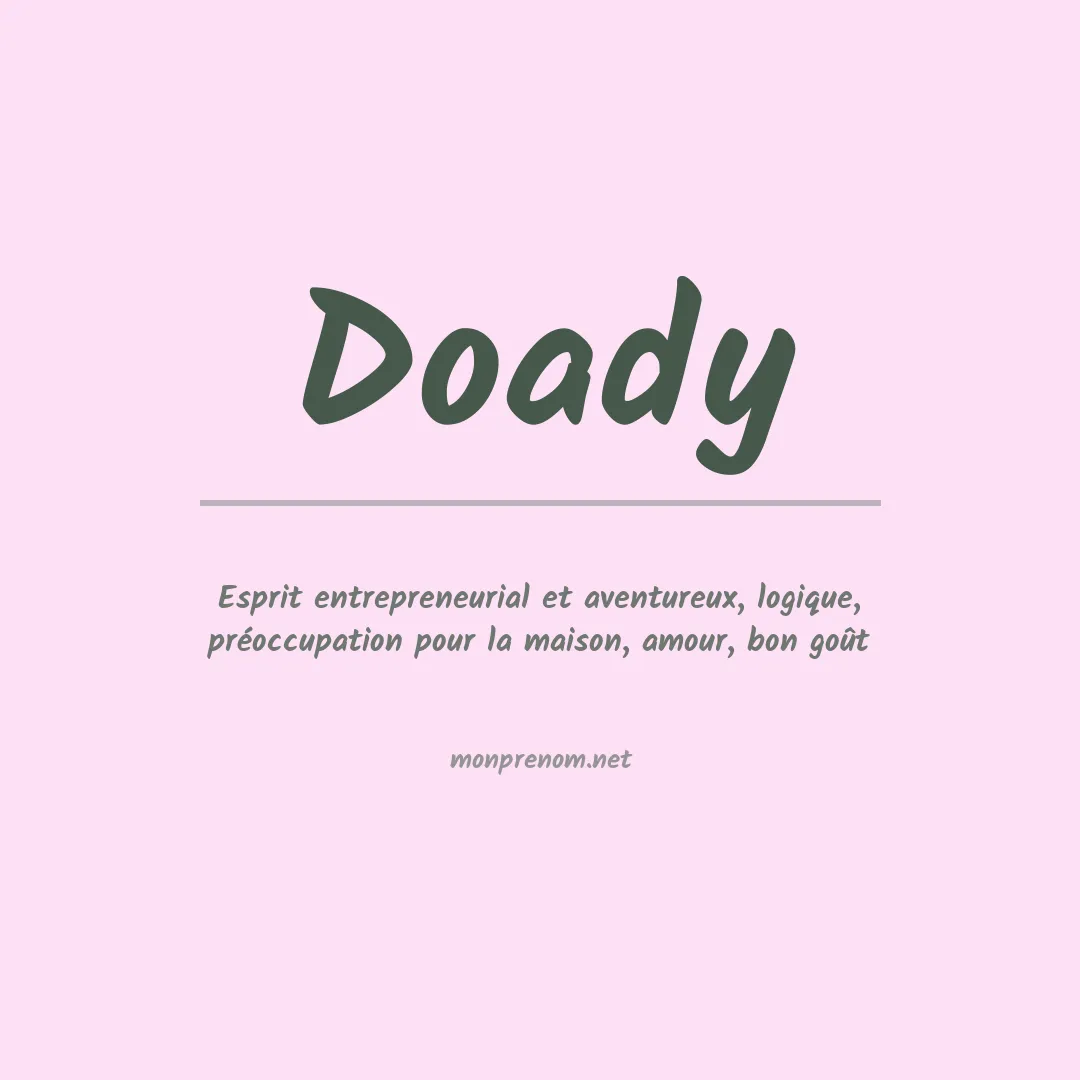 Signification du prénom Doady