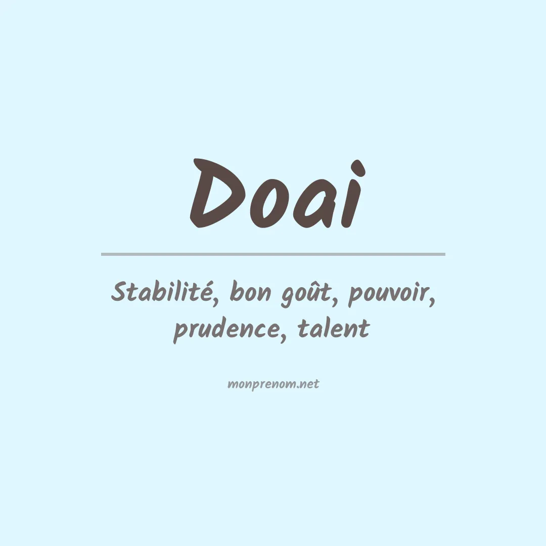 Signification du prénom Doai