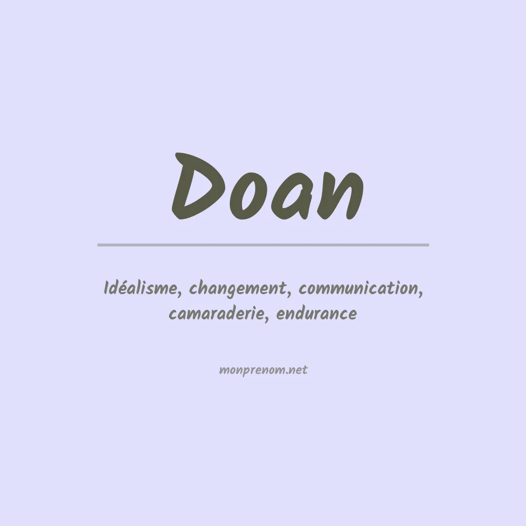 Prénom Doan