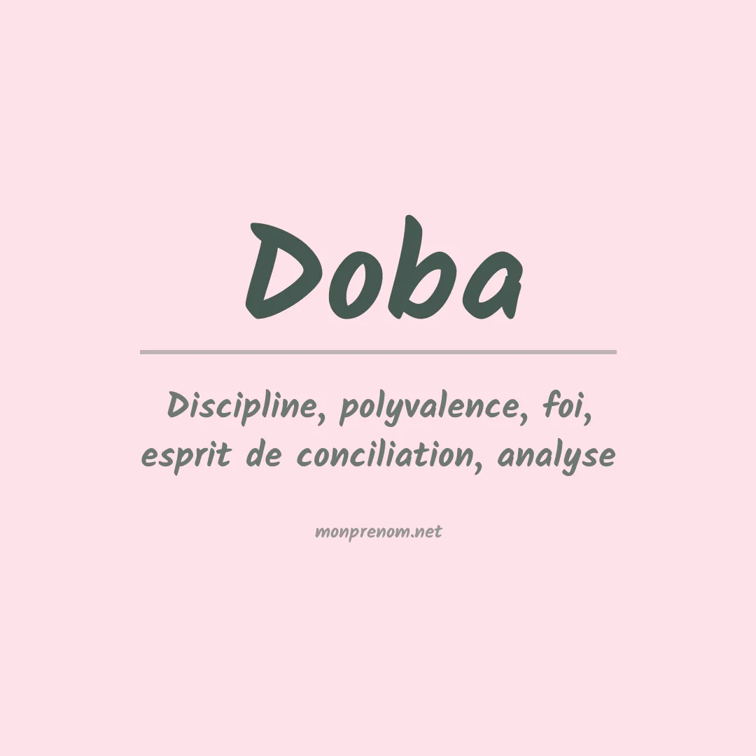Signification du prénom Doba