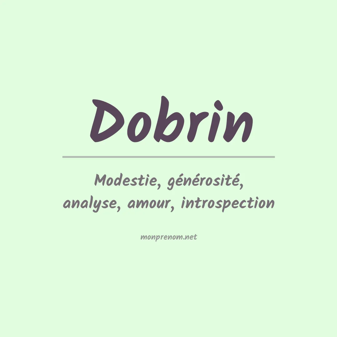 Prénom Dobrin