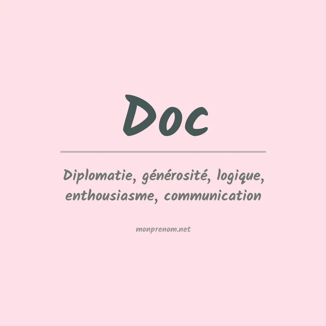 Signification du prénom Doc