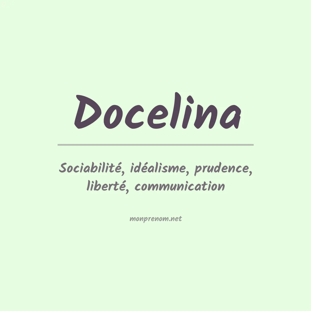 Signification du prénom Docelina