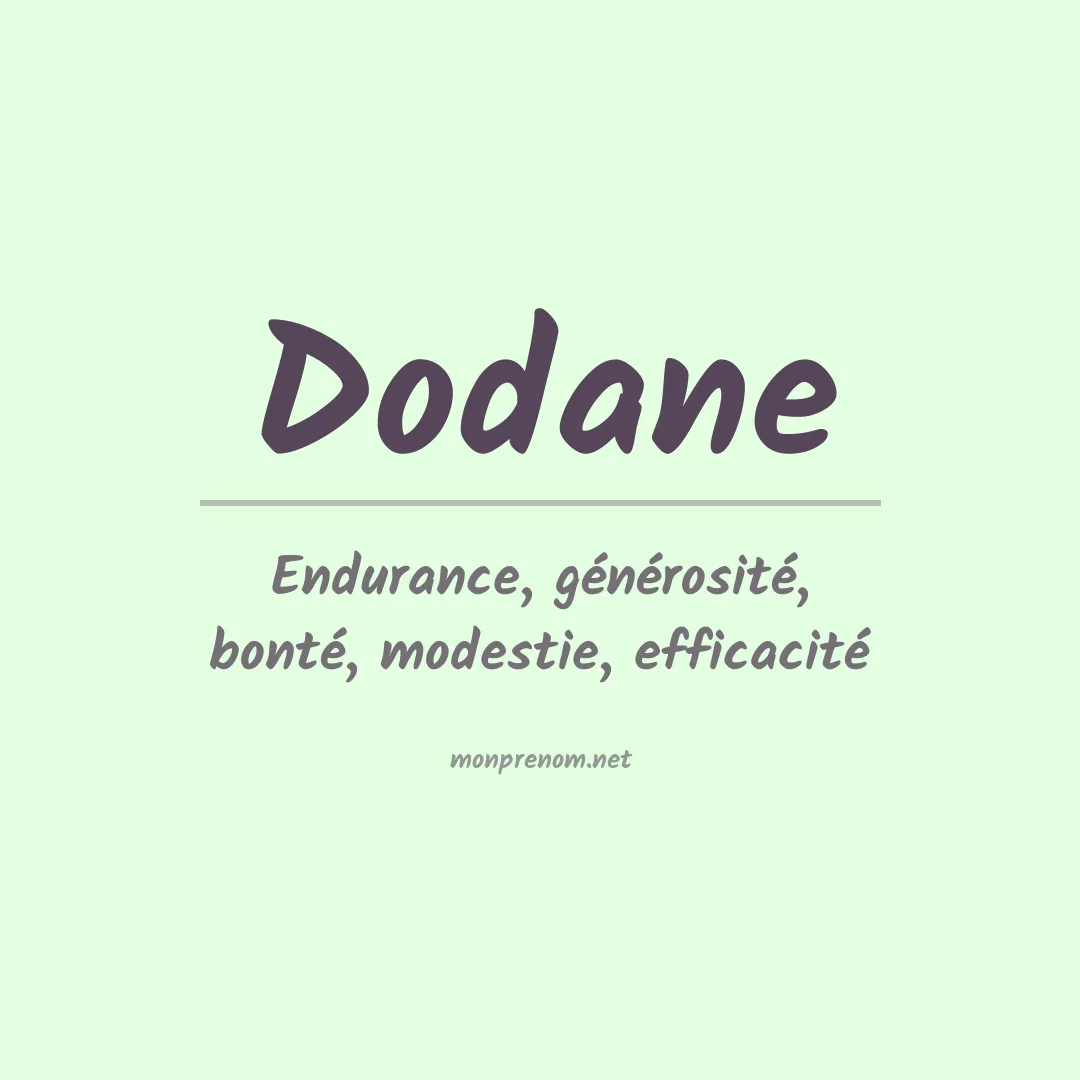 Signification du prénom Dodane