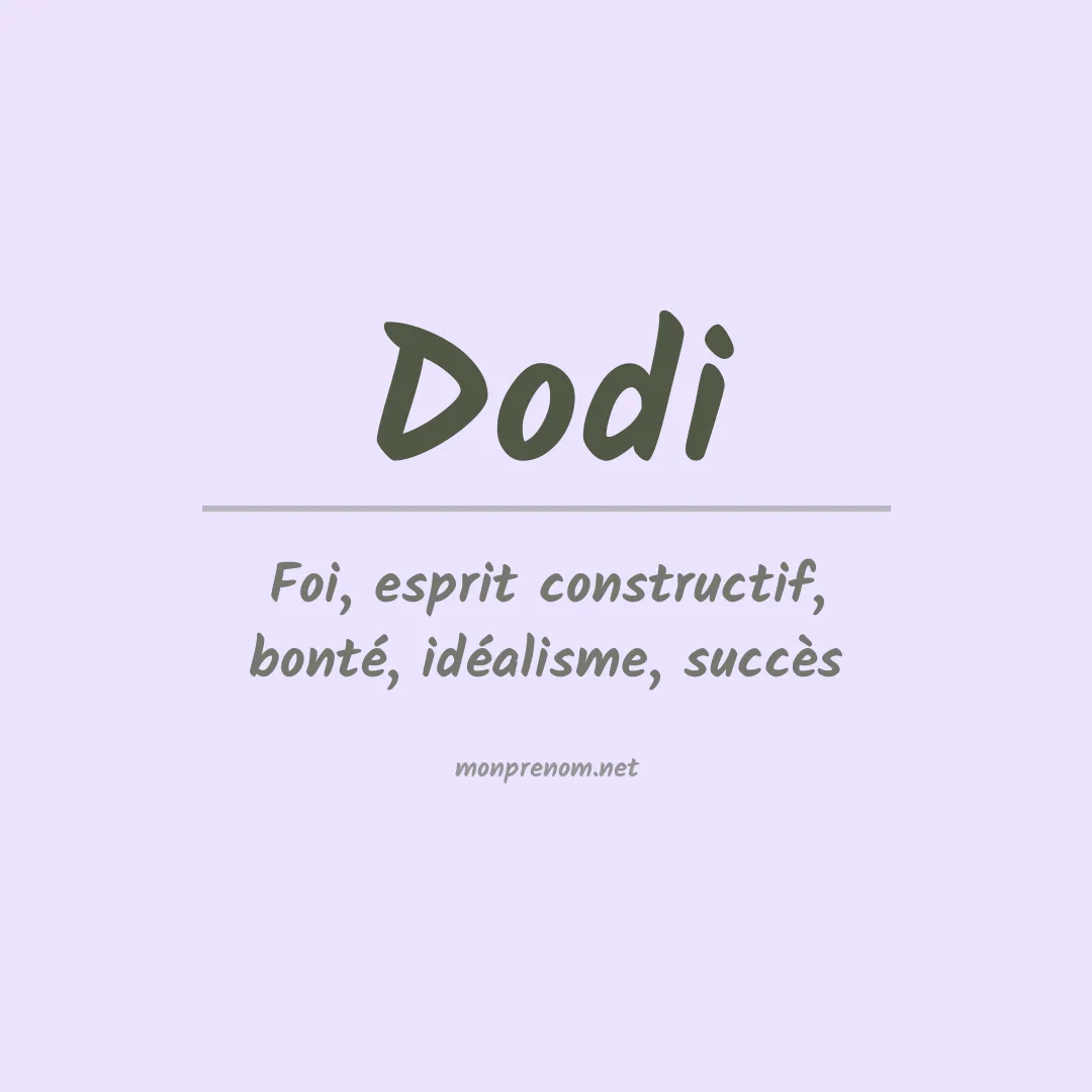 Prénom Dodi