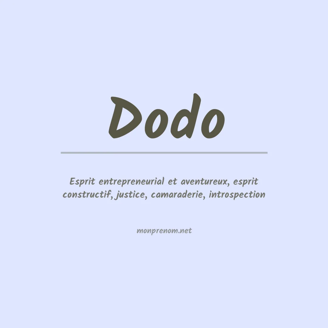 Prénom Dodo