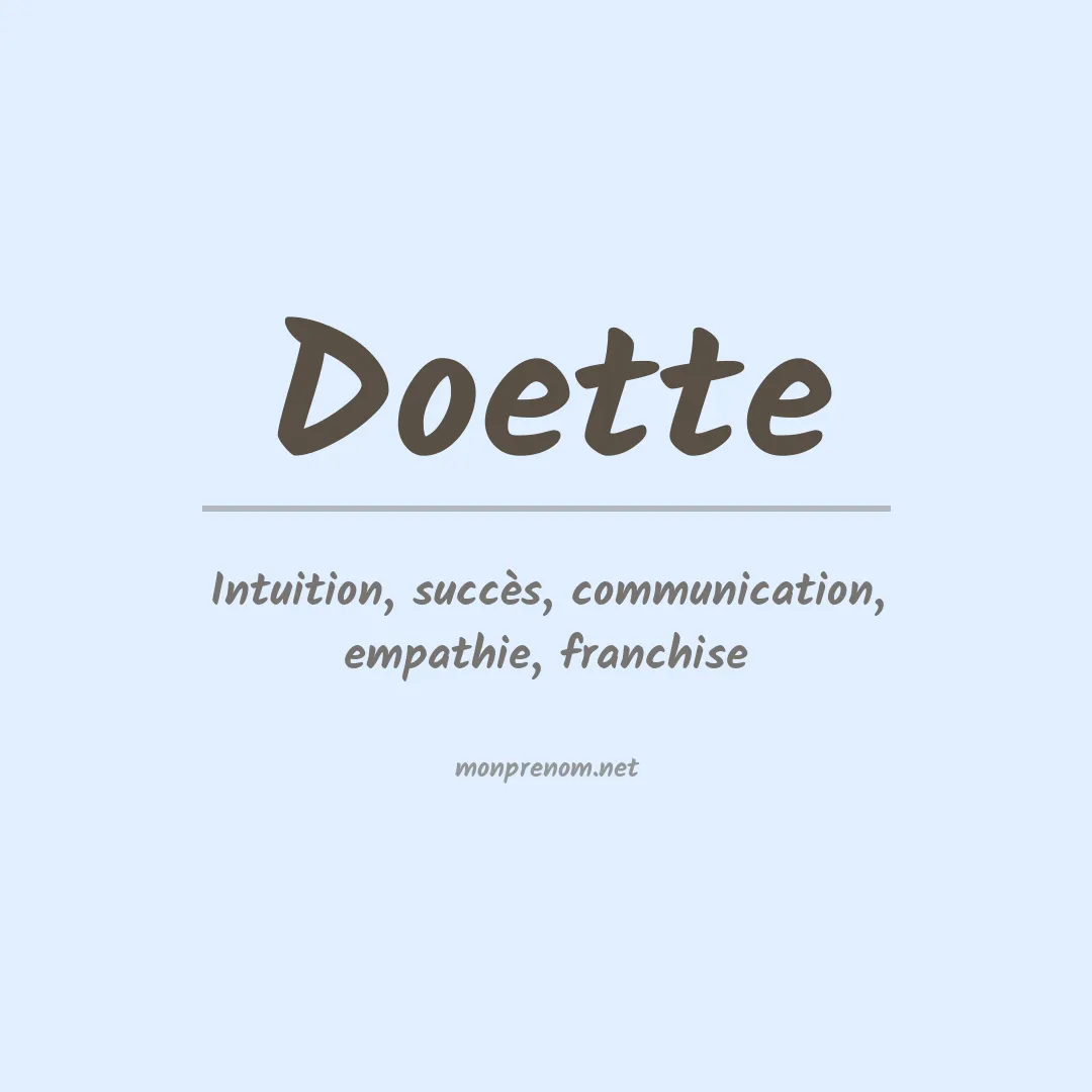 Signification du prénom Doette