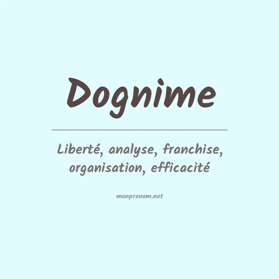 Signification du prénom Dognime