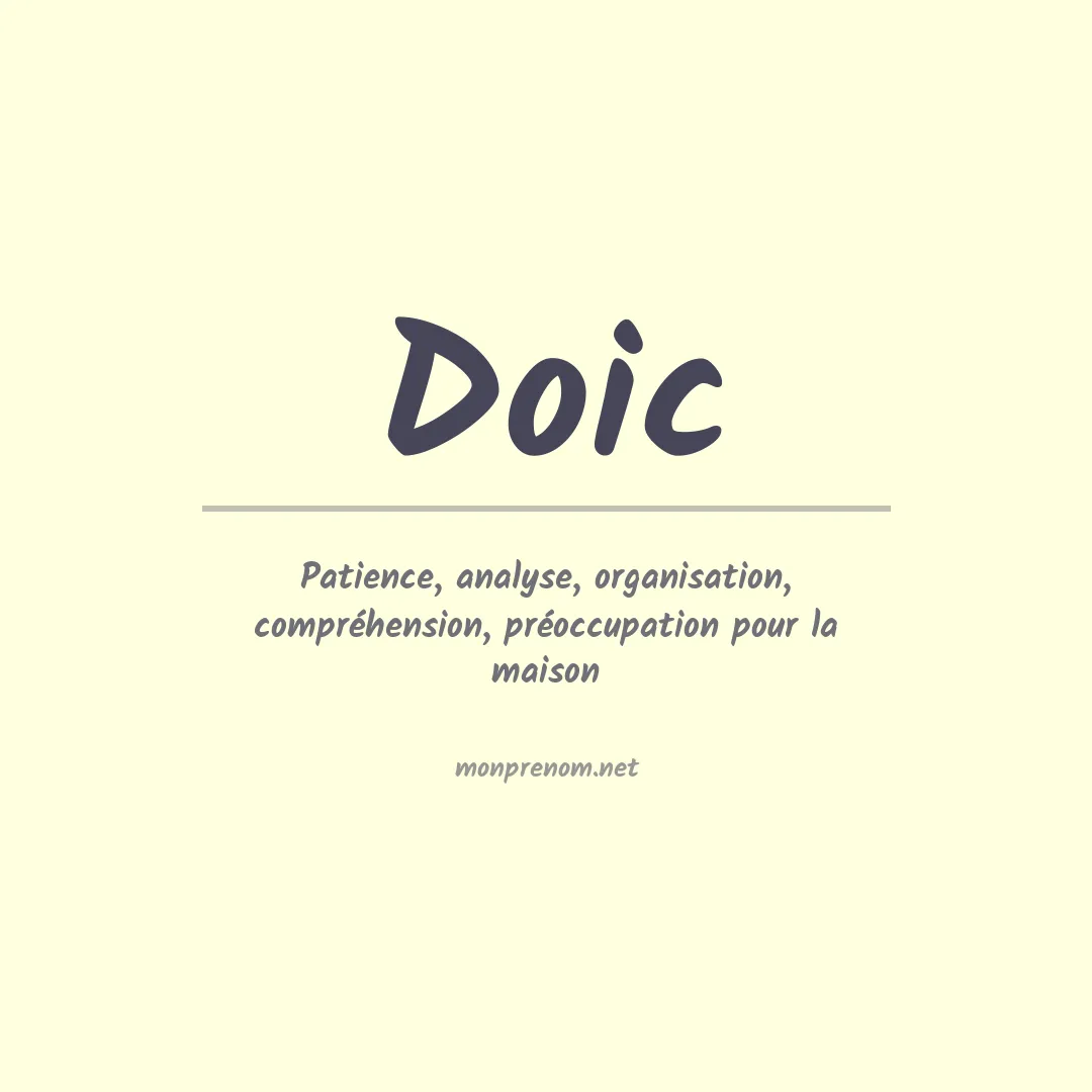 Signification du prénom Doic
