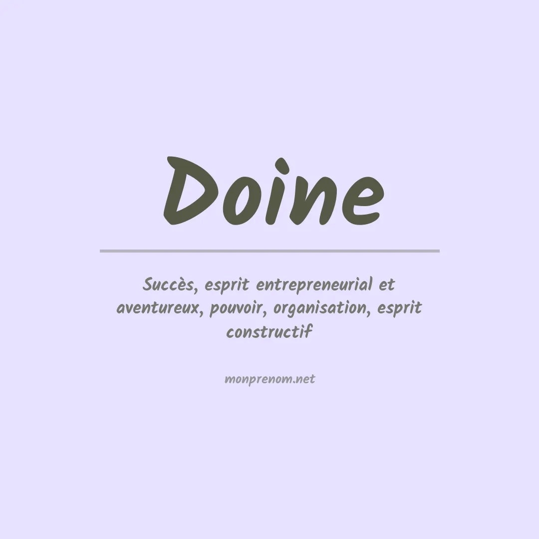 Signification du prénom Doine