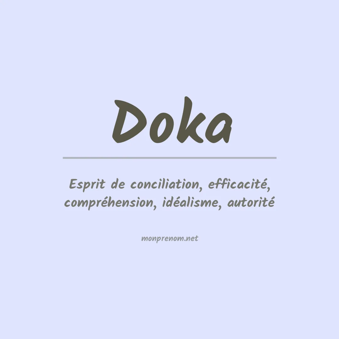 Signification du prénom Doka