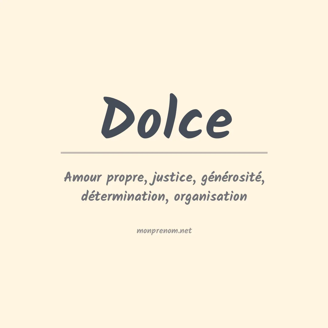 Prénom Dolce