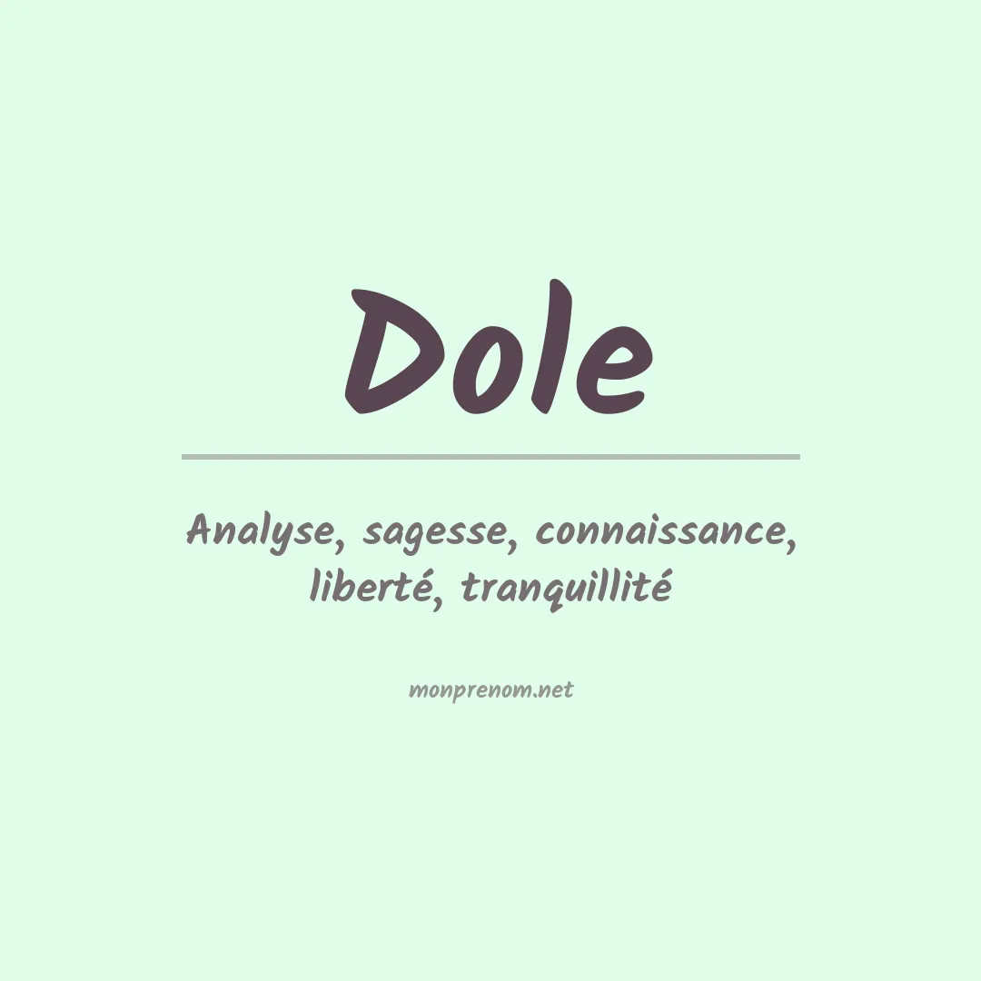 Prénom Dole