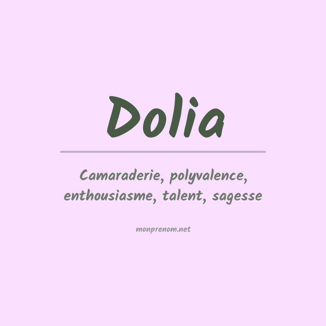 Prénom Dolia