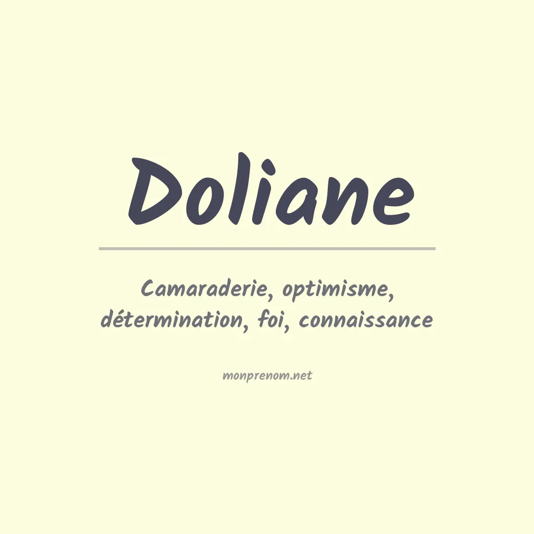 Signification du prénom Doliane
