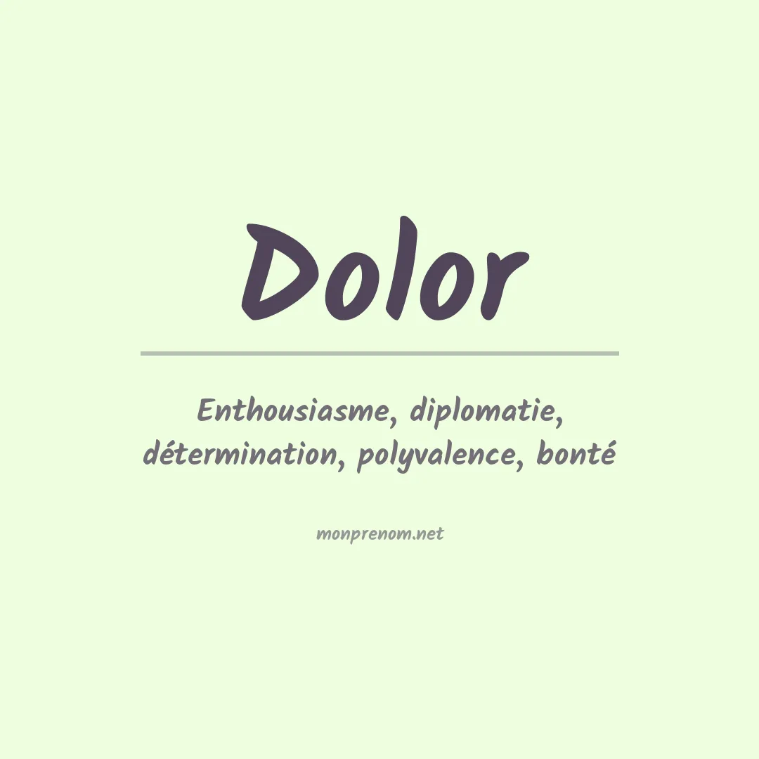 Prénom Dolor
