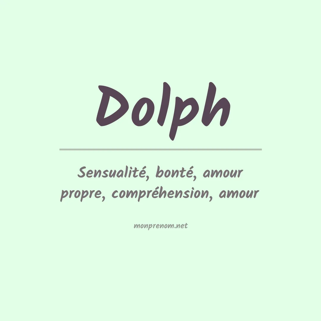 Prénom Dolph