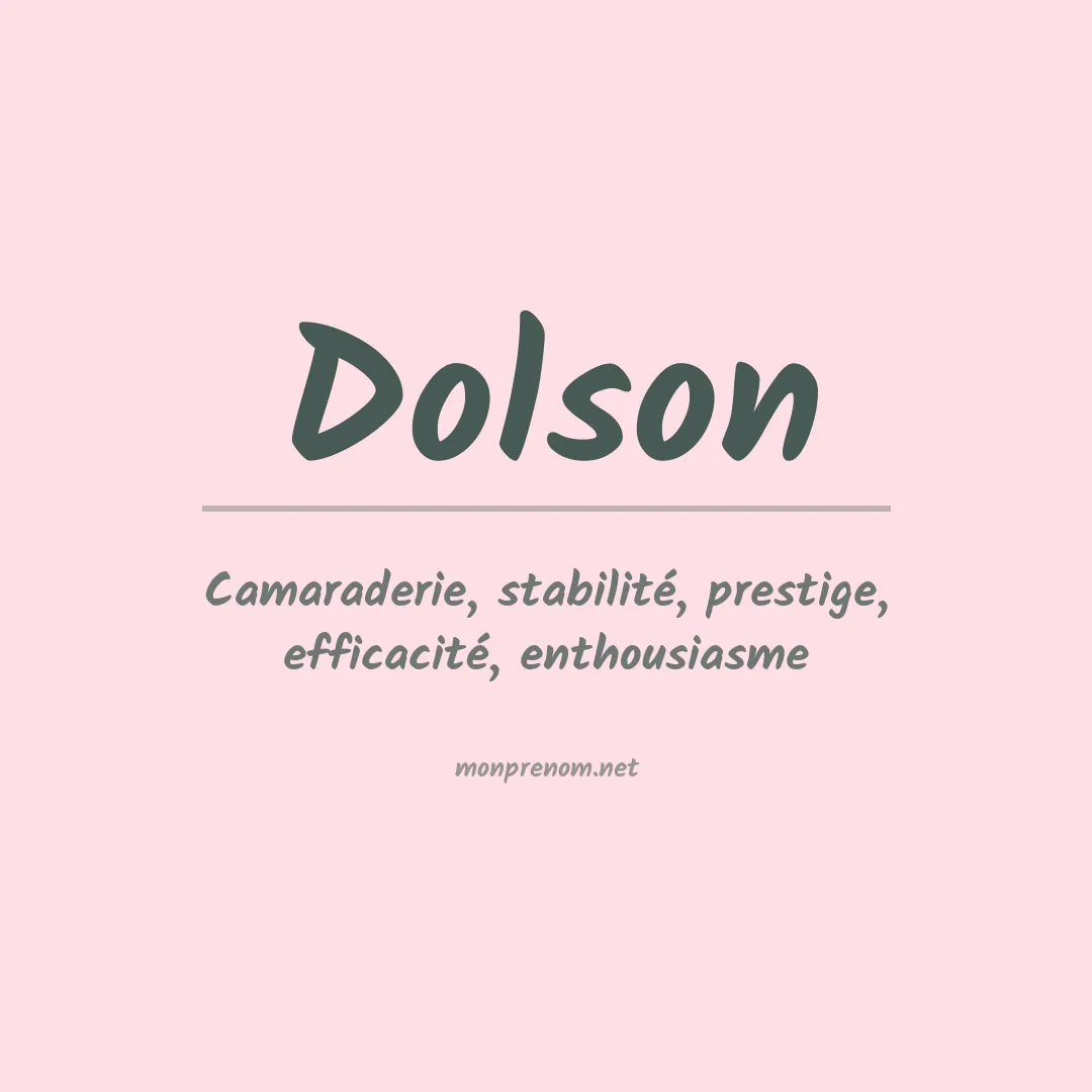 Prénom Dolson