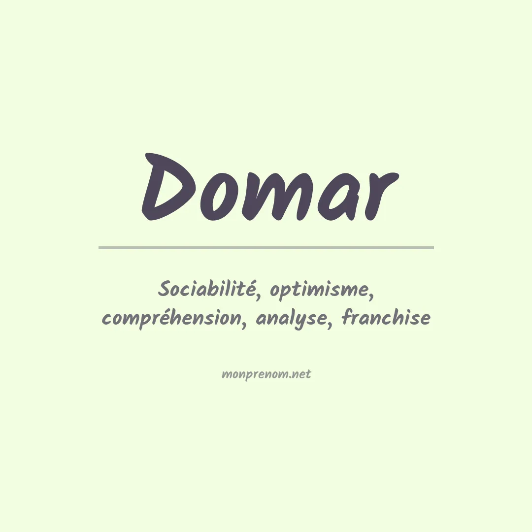 Signification du prénom Domar