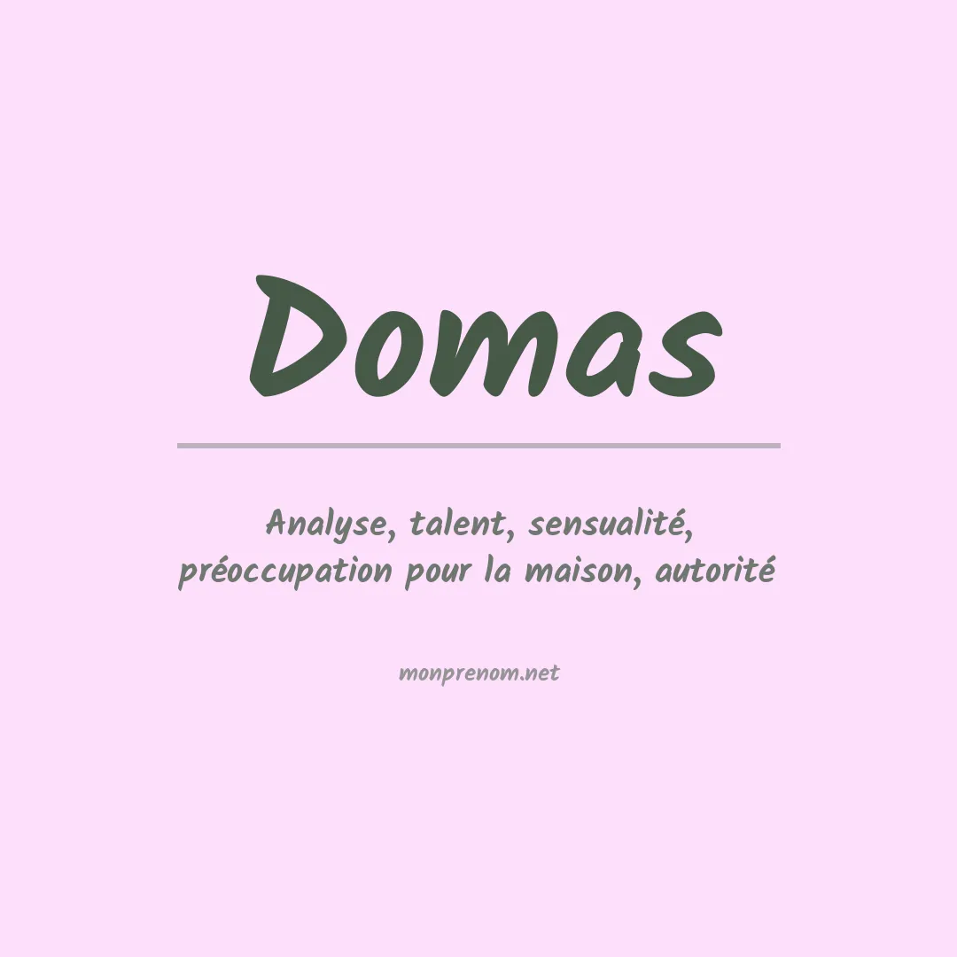 Prénom Domas