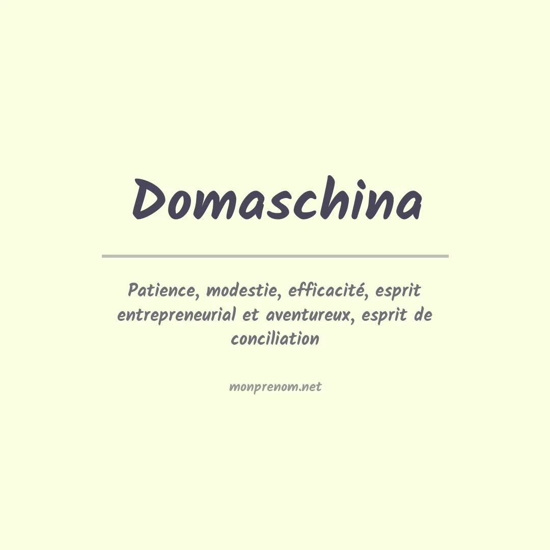 Prénom Domaschina