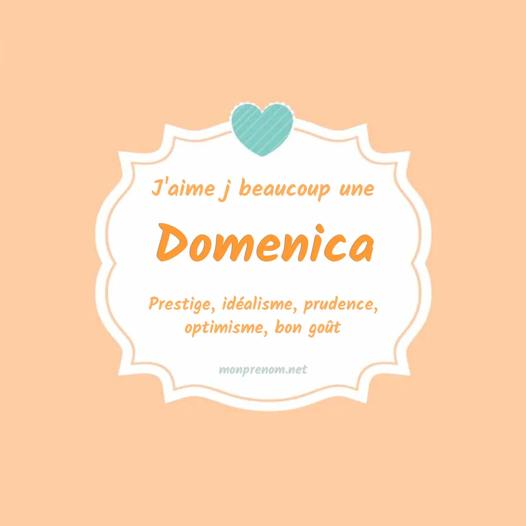 J'aime beaucoup Domenica