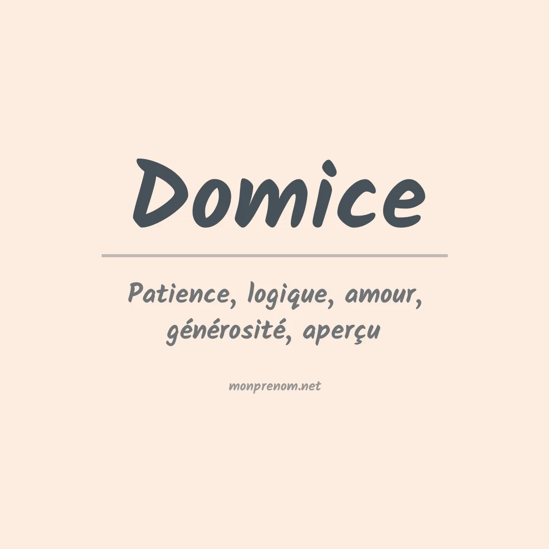 Signification du prénom Domice