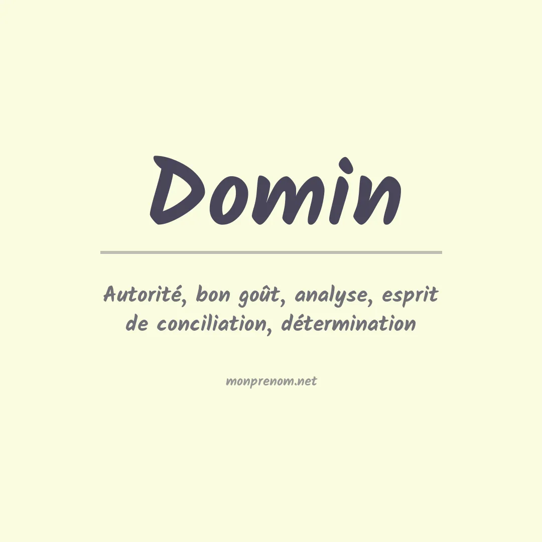 Prénom Domin