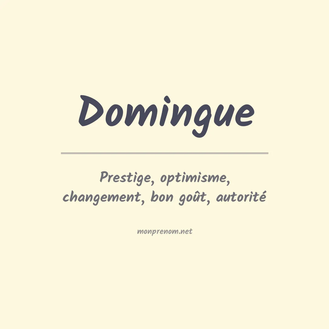 Prénom Domingue