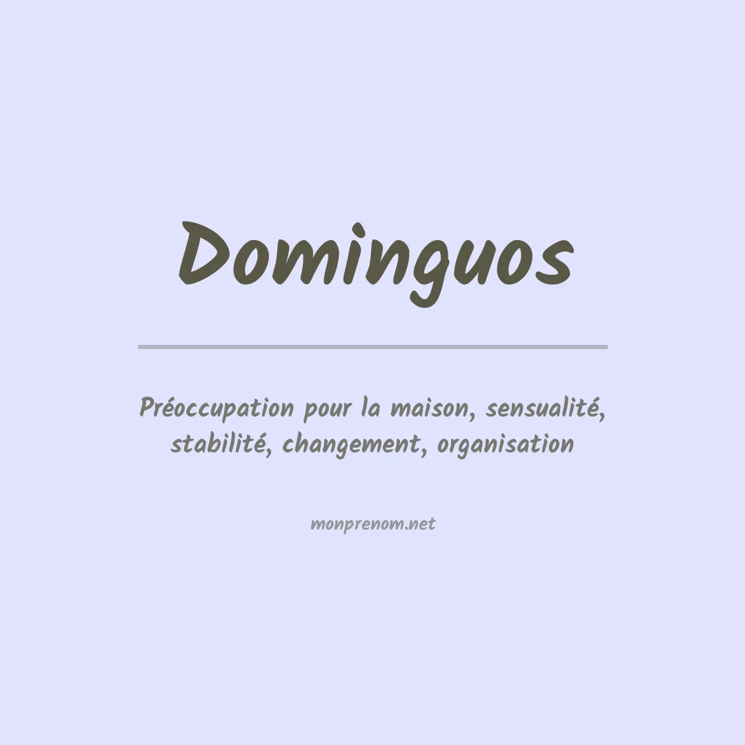 Prénom Dominguos