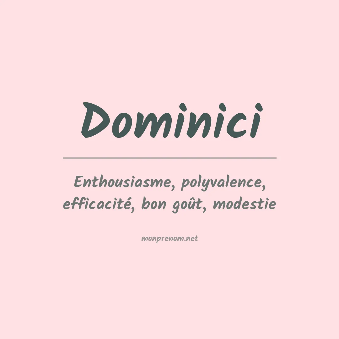 Prénom Dominici