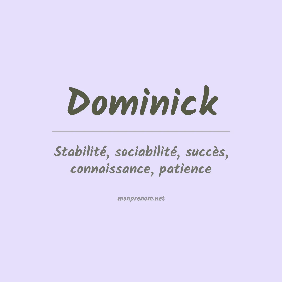 Prénom Dominick