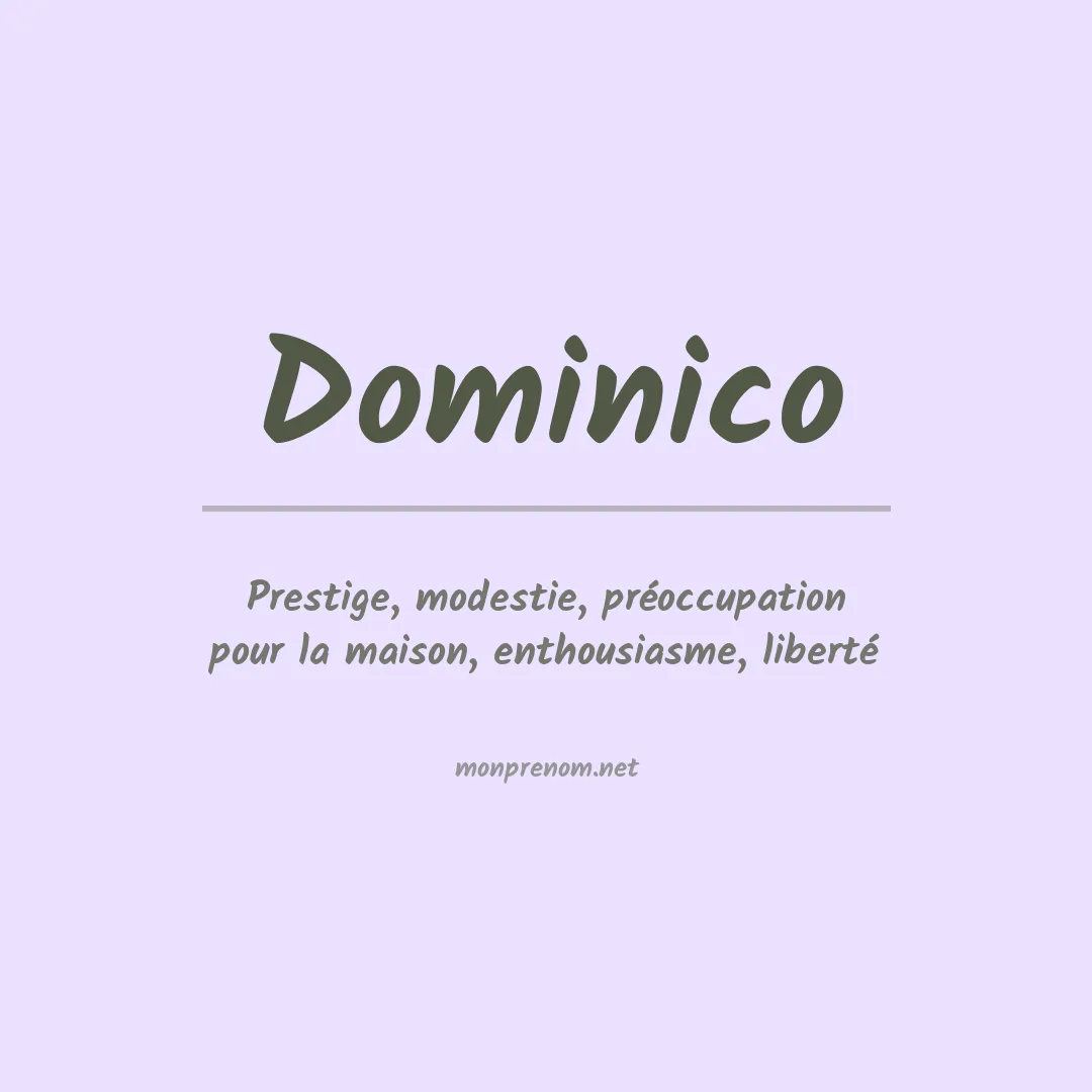Prénom Dominico