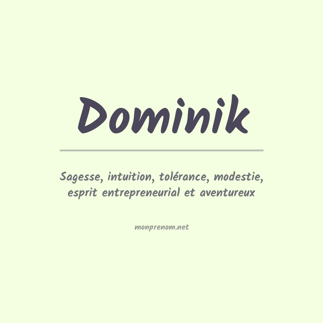 Prénom Dominik