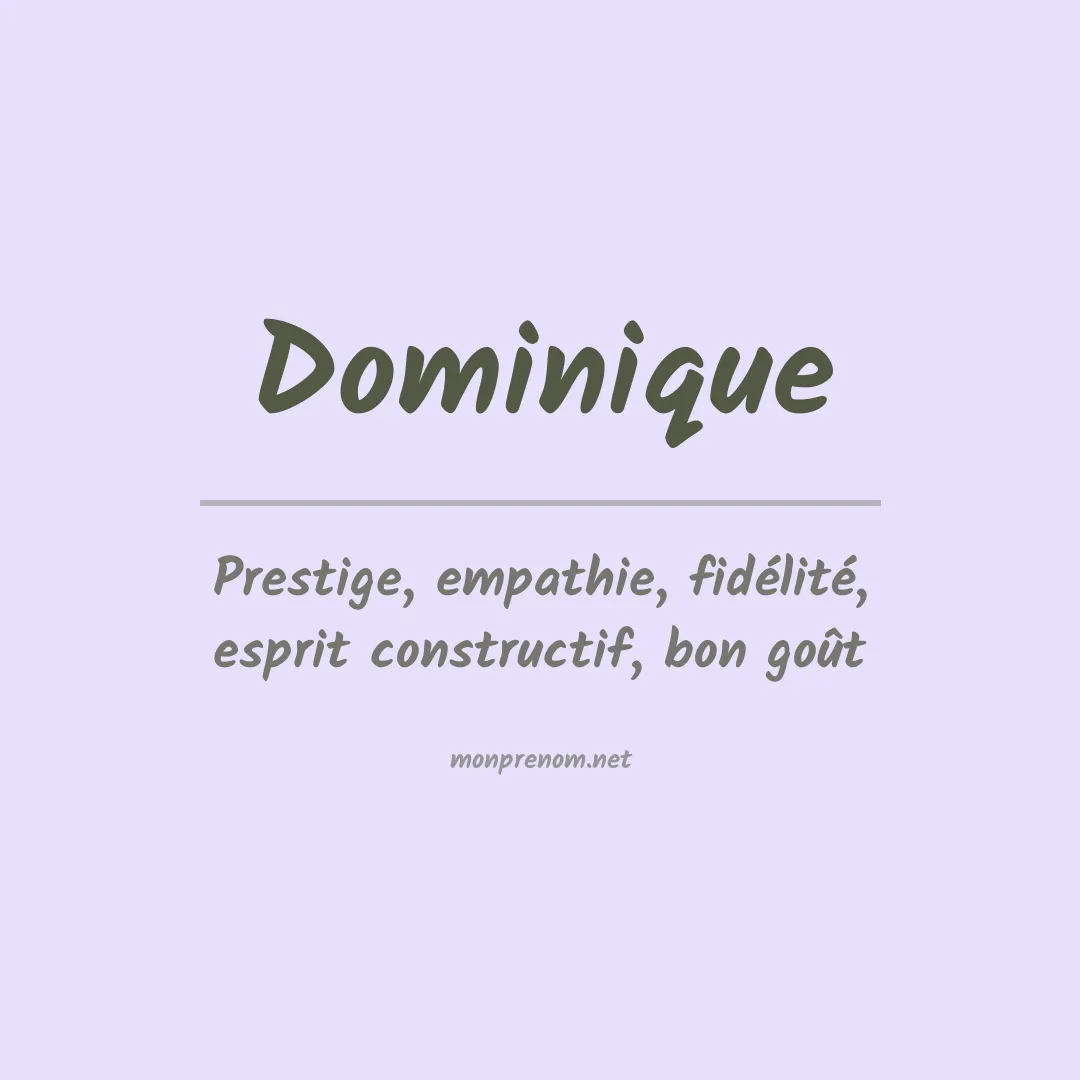 Prénom Dominique