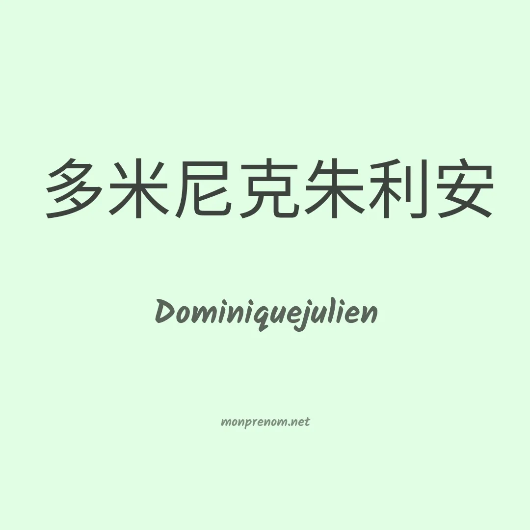 Dominiquejulien en chinois