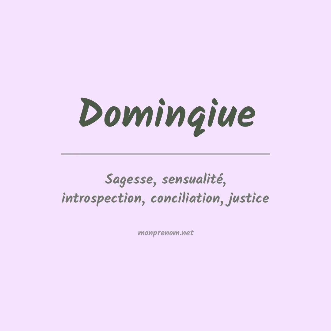 Prénom Dominqiue