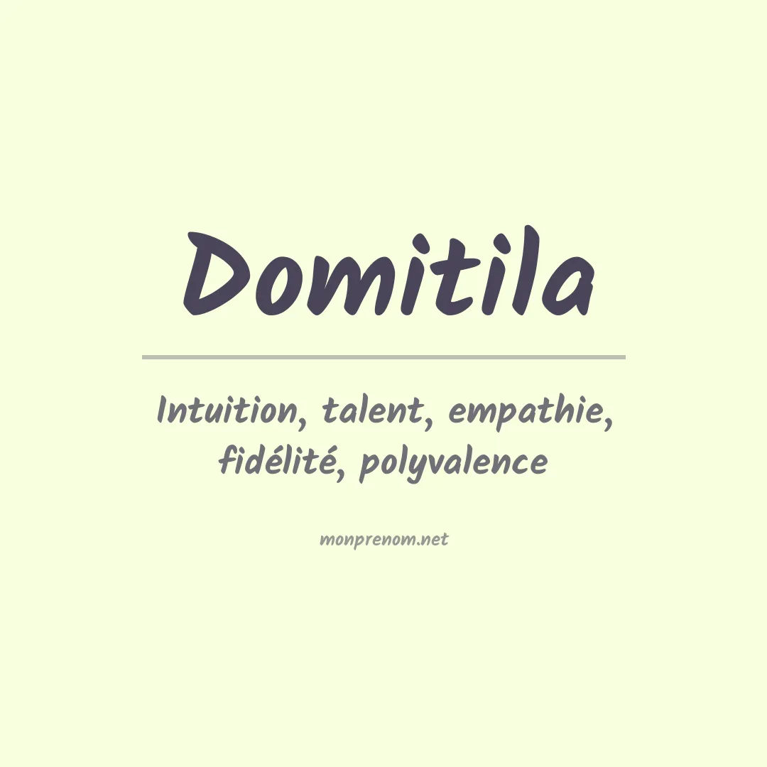 Signification du prénom Domitila