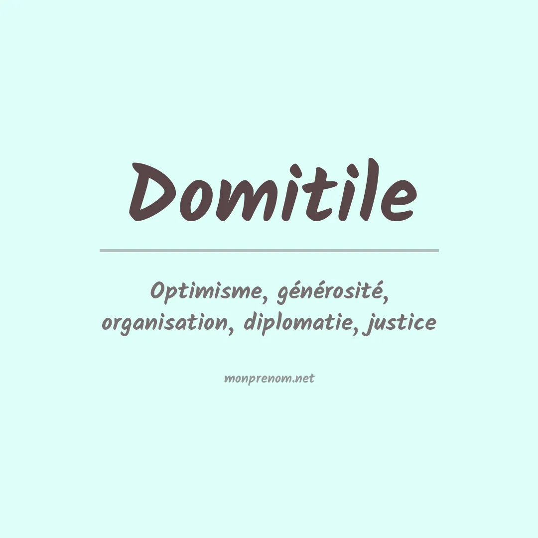 Signification du prénom Domitile