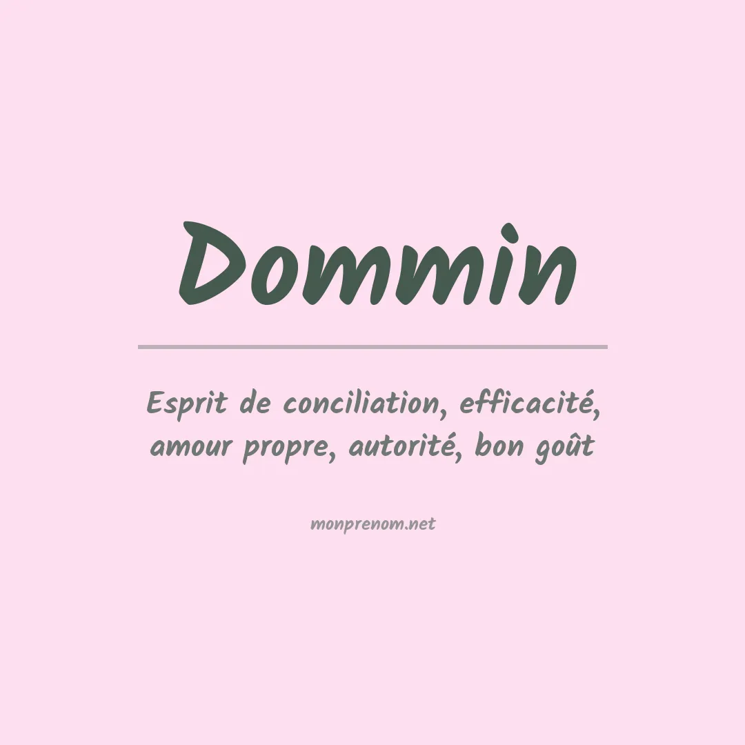 Signification du prénom Dommin